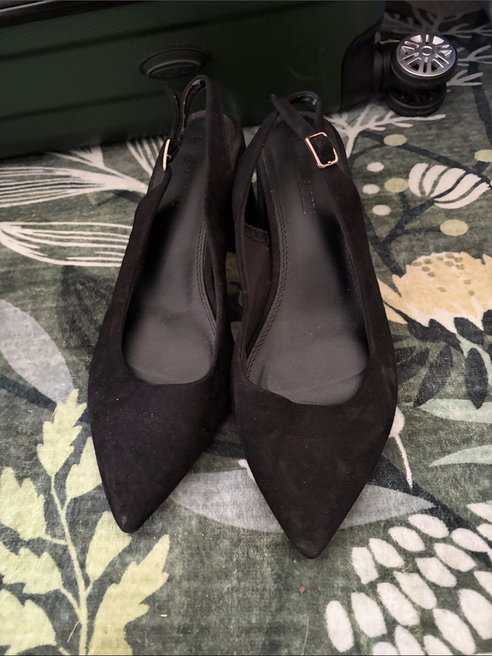 ASOS Black Pointed Slingback Heels
